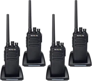Retevis RT81 Digital Two Way Radio,Waterproof Walkie Talkies Long Range,Rugged,2200mAh,Group Call, Dual Time Slot,DMR Radio for Business (4 Pack)