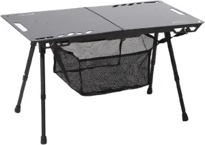 Retractable Folding CampingTable,Small Folding Table Portable Outdoor Aluminum Beach Table Adjustable Height Camp Table for Picnic Beach Camp,Fishing,Hiking Tours,BBQ,A