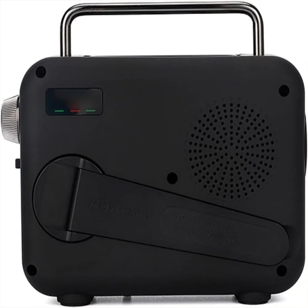 Retrowave 7-in-1 Radio, 2025 Emergency & Camping Essential w/AM/FM/SW   Bluetooth/TF/Aux | SOS Alarm & LED Flashlight | Solar/Crank/Battery Power (Black)