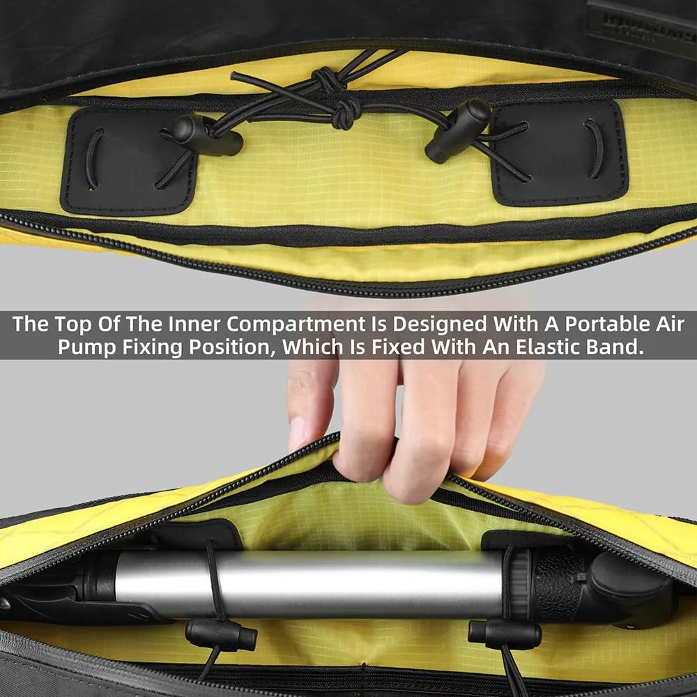 Rhinowalk Bicycle Front Frame Bag Bike Under Top Tube Triangle Bag Lightweight 1.7L Cycling Accessories Nylon Pack Pouch for Mountain Road Bike