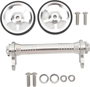 Riding Easy Wheel Extender, Lightweight Aluminum Alloy Folding Riding Wheel Extender Telescopic Rod for Cycling