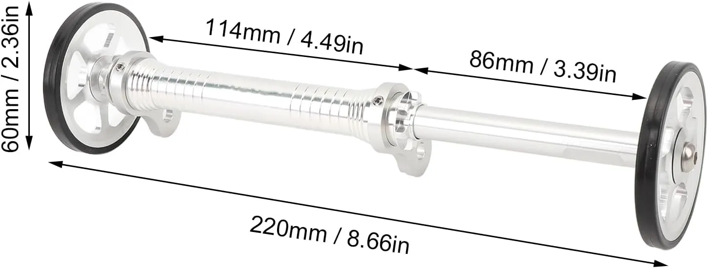 Riding Easy Wheel Extender, Lightweight Aluminum Alloy Folding Riding Wheel Extender Telescopic Rod for Cycling