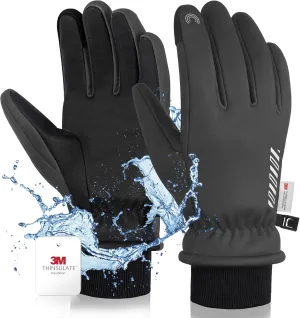 RIGWARL Waterproof Gloves for Cold Weather with 3M Thinsulate, Extreme Cold Winter Snow Glove 7 Layer Thermal Men Women/Youth