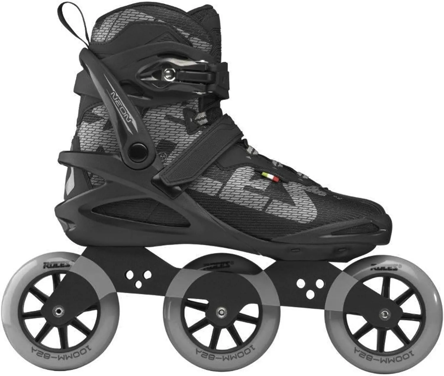 Roces Men's Neon TIF Lightweight Breathable Adjustable Fitness Training Outdoor 3 Wheel Inline Racing Skates with Easy Entry System & Secure Closure, Supplied with Brake