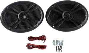 Rockville RMSTS69B 1000W 6x9 2-Way Marine Speakers (2), Waterproof, Titanium Tweeter, High-Power, Perfect for Boats and Outdoor Use