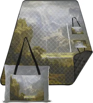 Rocky Mountains Peak Albert Bierstadt Sand Blankets for Beach Sandproof Picnic Supplies Foldable Mat Outdoor Blanket for Grass 80" x 60"