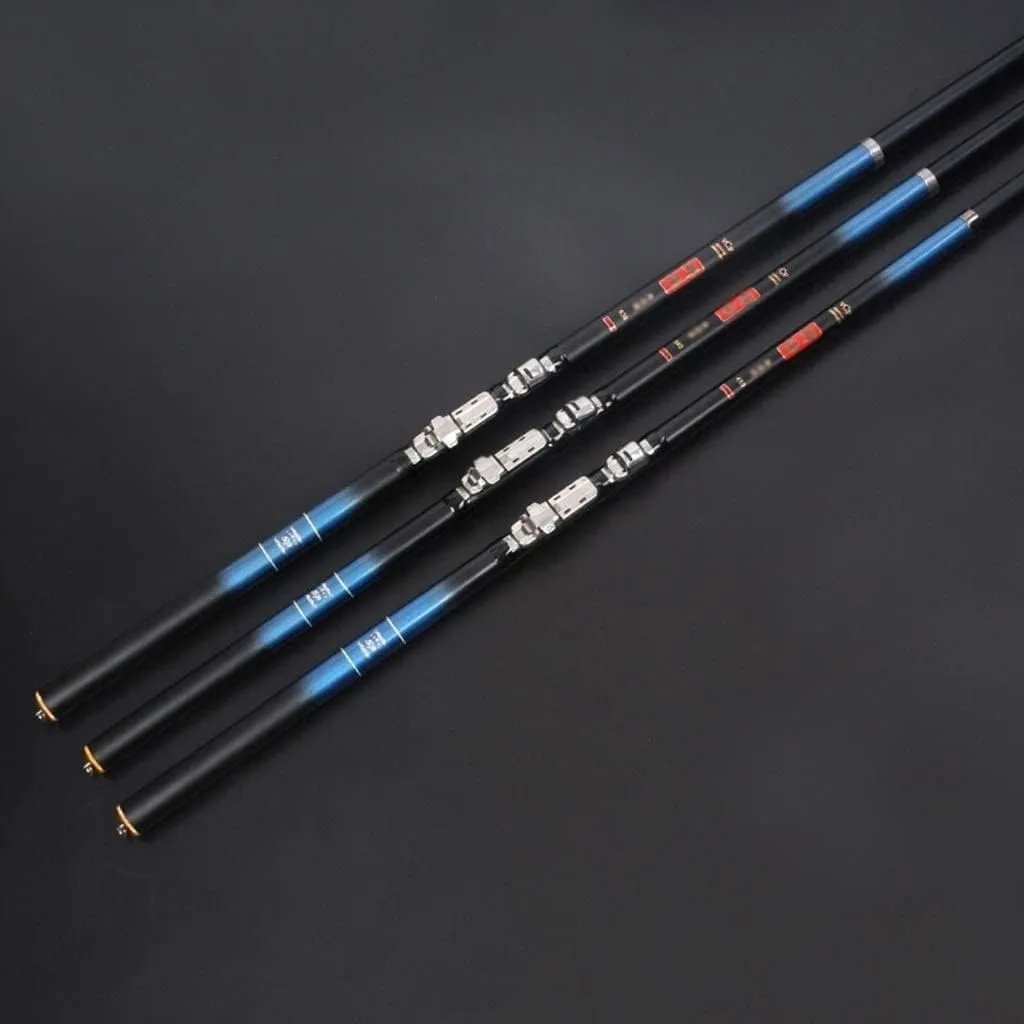 Rod kit Carbon Fiber Telescopic Fishing Pole and Reel Combo Tackle Hooks Reel Carrier Bag for Adults Travel Saltwater Freshwater