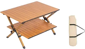 Roll Top Camping Table,Folding Camping Table,Aluminium Camping Table,Folding Table,for Camping, Picnics, and Outdoor Activities