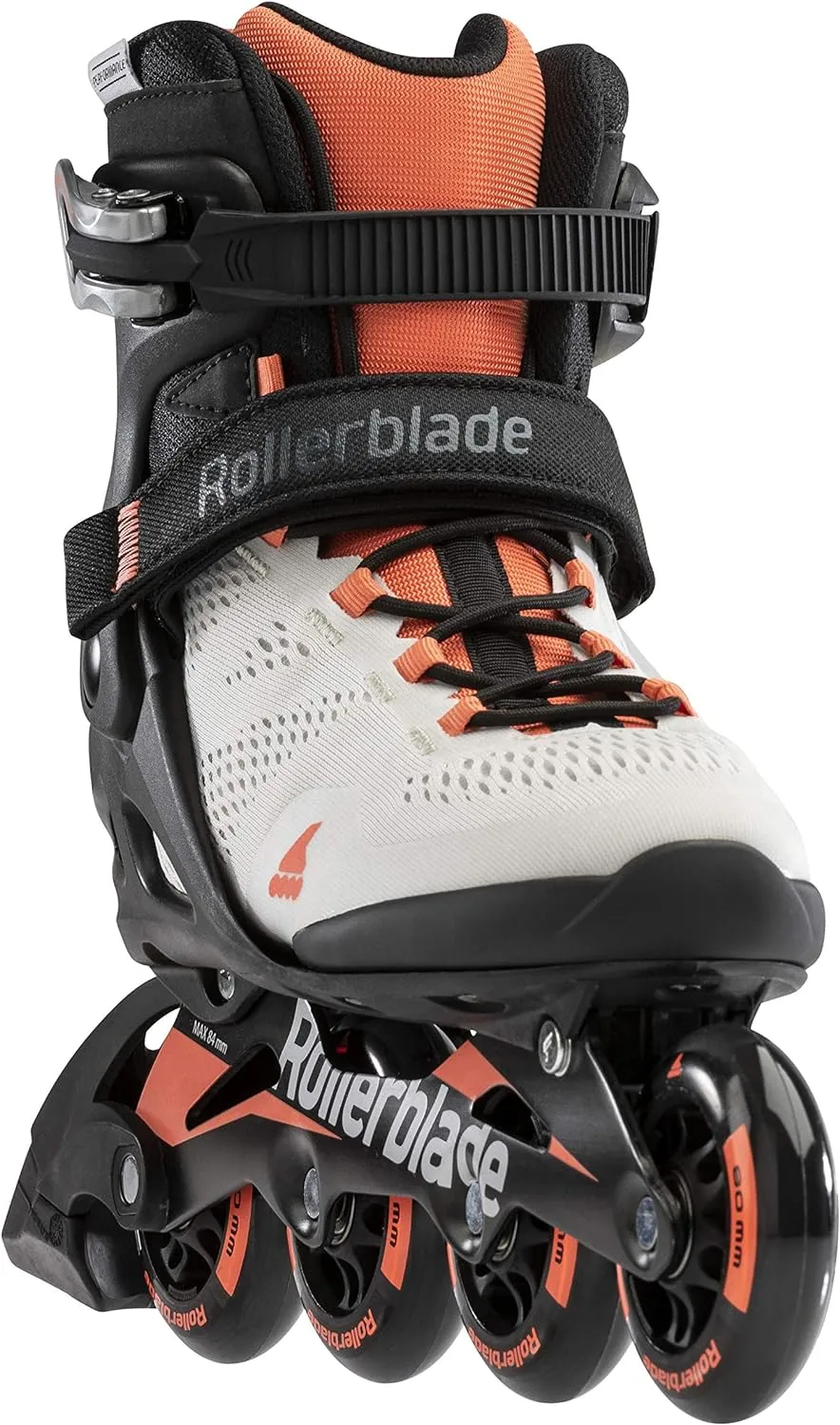 Rollerblade Macroblade 80 Women's Adult Fitness Inline Skate, Grey and Coral, Performance Inline Skates