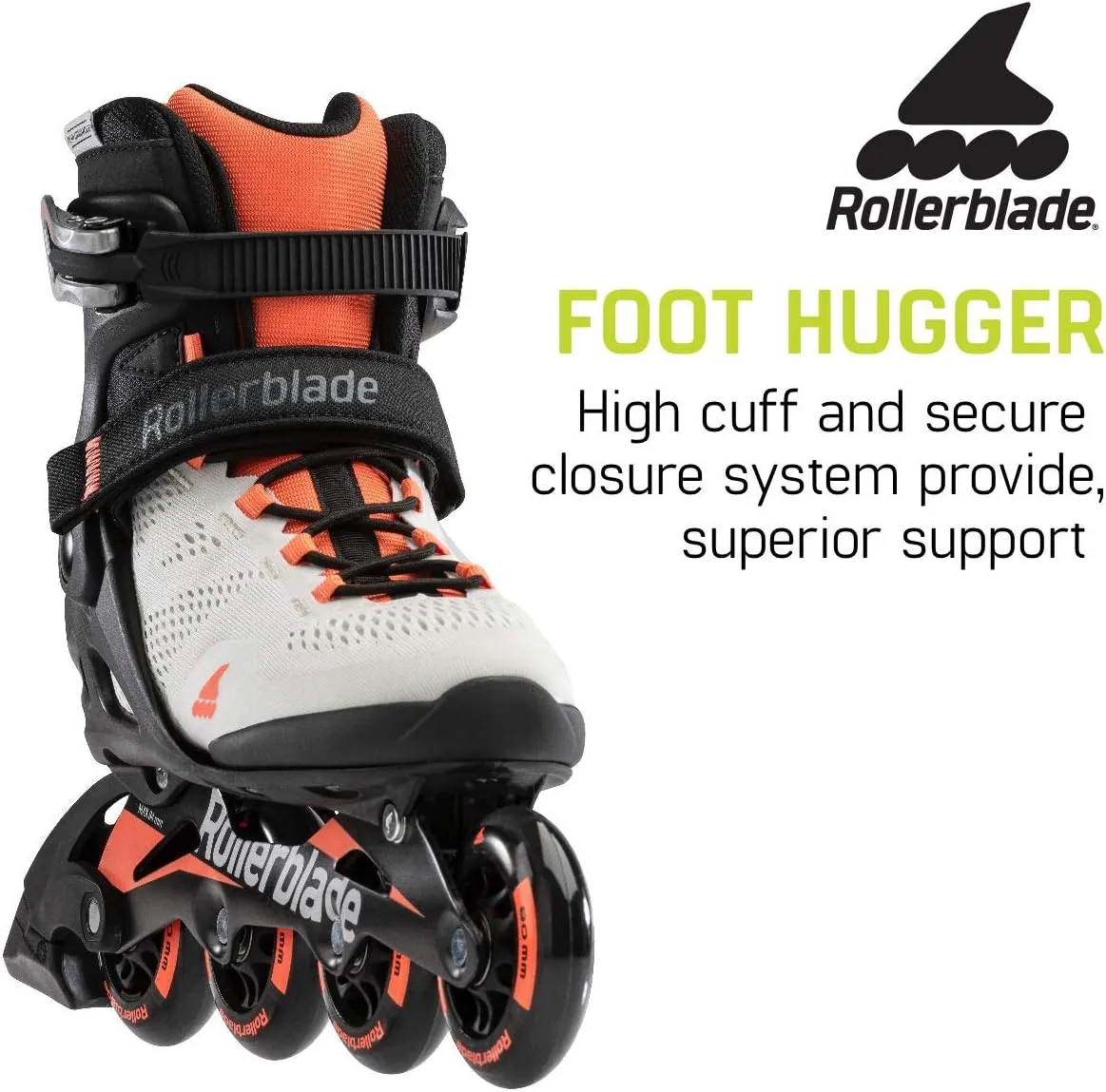 Rollerblade Macroblade 80 Women's Adult Fitness Inline Skate, Grey and Coral, Performance Inline Skates