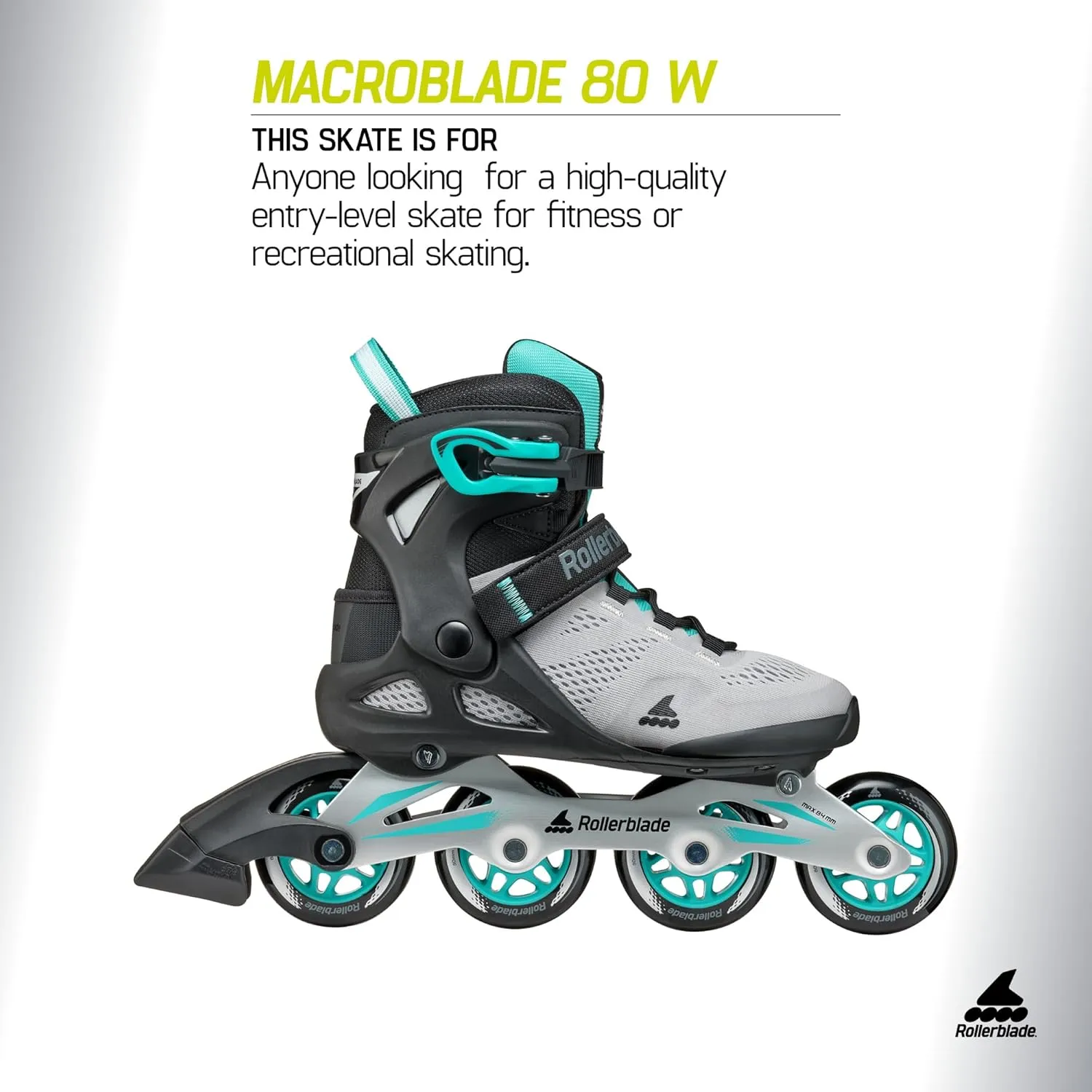 Rollerblade Macroblade 80 Women's Adult Fitness Inline Skate, Performance Inline Skates