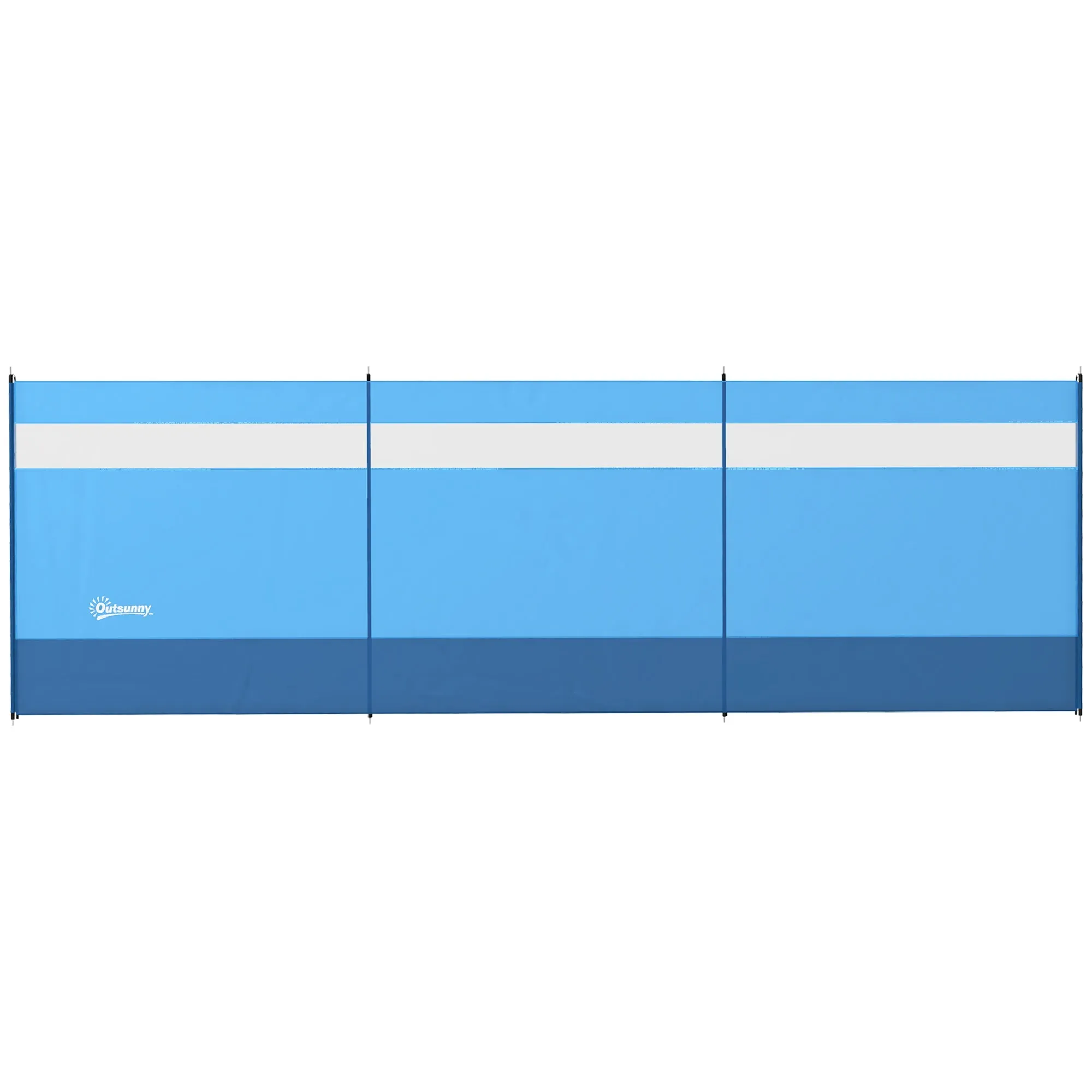 Rootz Mobile Foldable Camping Windbreak - Privacy Screen - Wind Protection - Easy Setup - 440cm x 140cm - Includes Carry Bag & Steel Poles