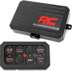 Rough Country 8-Gang Backlit Switch Panel & Relay System - Universal Light & Accessory Controller for Truck, Jeeps, UTV, Plug-and-Play, 60A