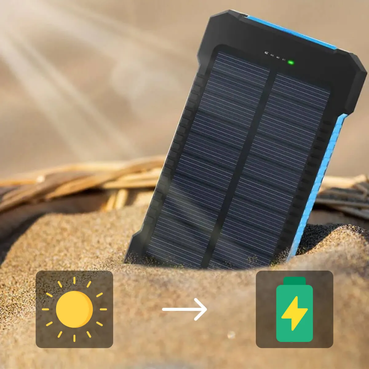 RoyaleGlow 500000 MAH Solar Charger, Waterproof Power Bank, External