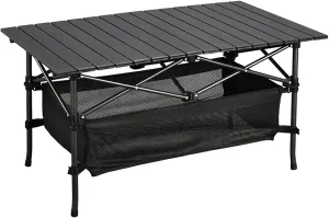 RUANLOV Outdoor Compact Folding Table, Sturdy Aluminum Camping Table, Ultralight Compact Camping Alu Folding Table with Carry Bag (95cm/37in)