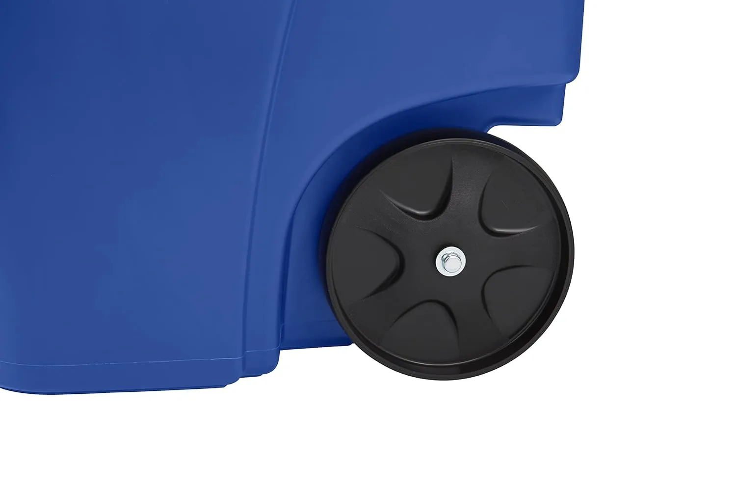 Rubbermaid Commercial Products BRUTE Rollout Heavy-Duty Wheeled Recycling Can/Bin, 50-Gallon, Blue Recycling, for Restaurants/Hospitals/Offices/Warehouses/Garage, Pack of 2