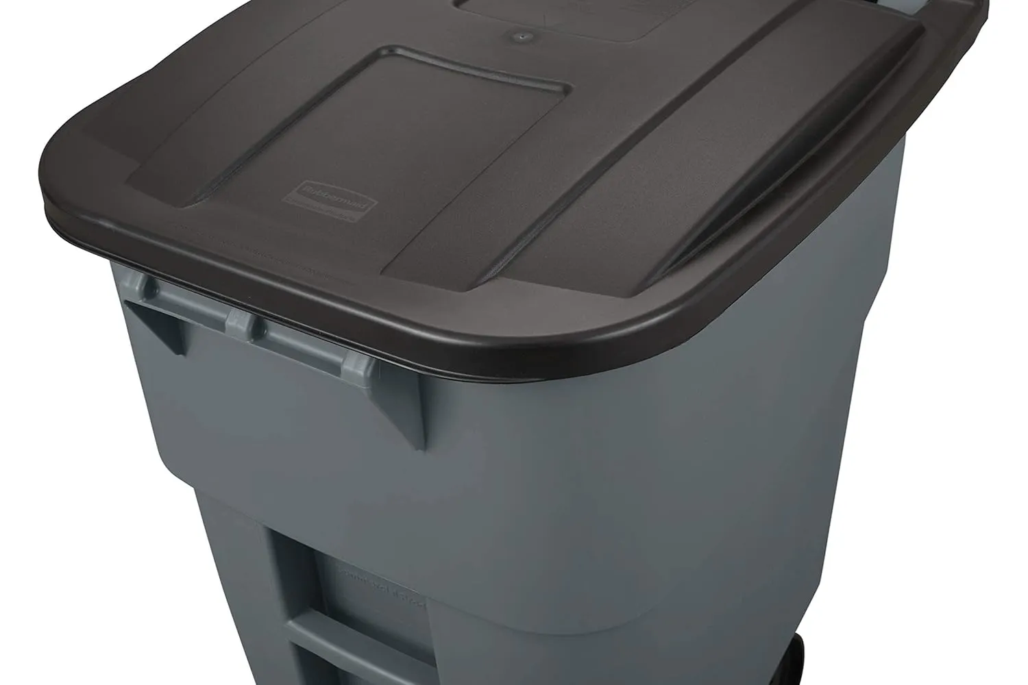 Rubbermaid Commercial Products Brute Rollout Trash/Garbage Can/Bin with Wheels, 50 GAL, for Restaurants/Hospitals/Offices/Back of House/Warehouses/Home, Gray