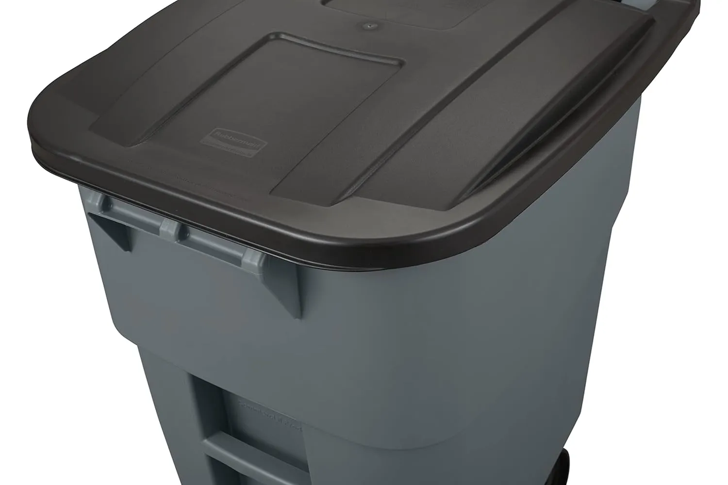 Rubbermaid Commercial Products Brute Rollout Trash/Garbage Can/Bin with Wheels, 50 GAL, for Restaurants/Hospitals/Offices/Back of House/Warehouses/Home, Gray