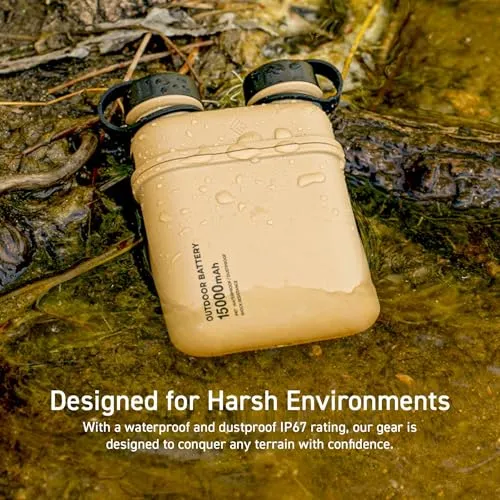 Rugged Power Bank,15000mAh Outdoor Charger,32W USB-C Fast Charging