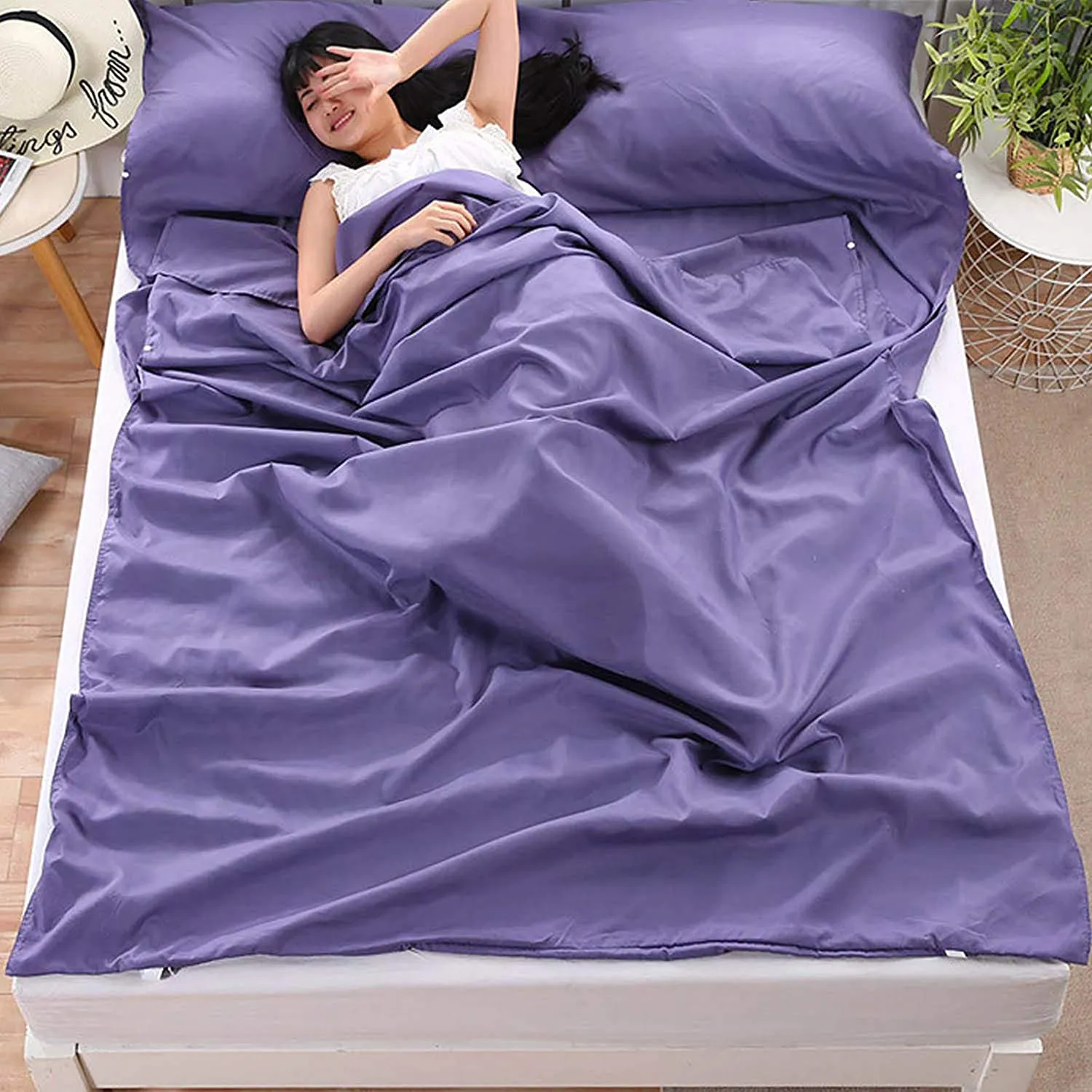 Rynx | Camping Sleeping Pad Lightweight Portable Clean Travel Sheet Bag for Hotel Train Trip Hiking Camping Outdoor Picnic