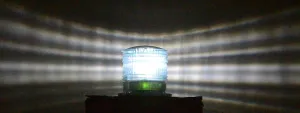 S6LS CLEAR WHITE 2NM IP67 SOLAR STEADY-ON LED Marina Dock Barge Boat Safety Beacon Light