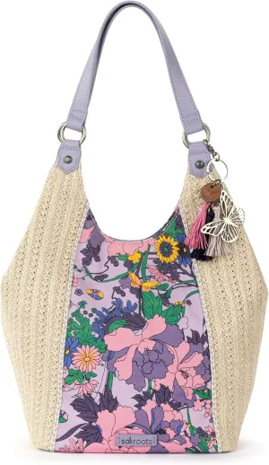 Sakroots The Sak Roma Shopper Shoulder Bag Large Purse & Tote Bag with Double Straps & Zipper Pockets for Everyday & Travel