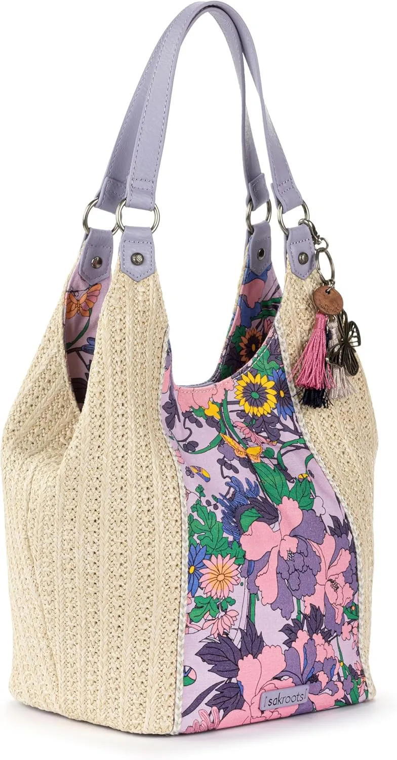 Sakroots The Sak Roma Shopper Shoulder Bag Large Purse & Tote Bag with Double Straps & Zipper Pockets for Everyday & Travel