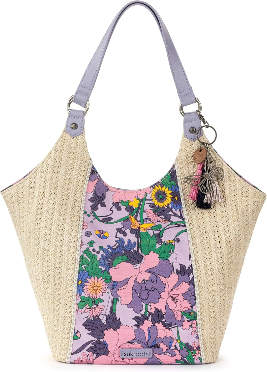 Sakroots The Sak Roma Shopper Shoulder Bag Large Purse & Tote Bag with Double Straps & Zipper Pockets for Everyday & Travel