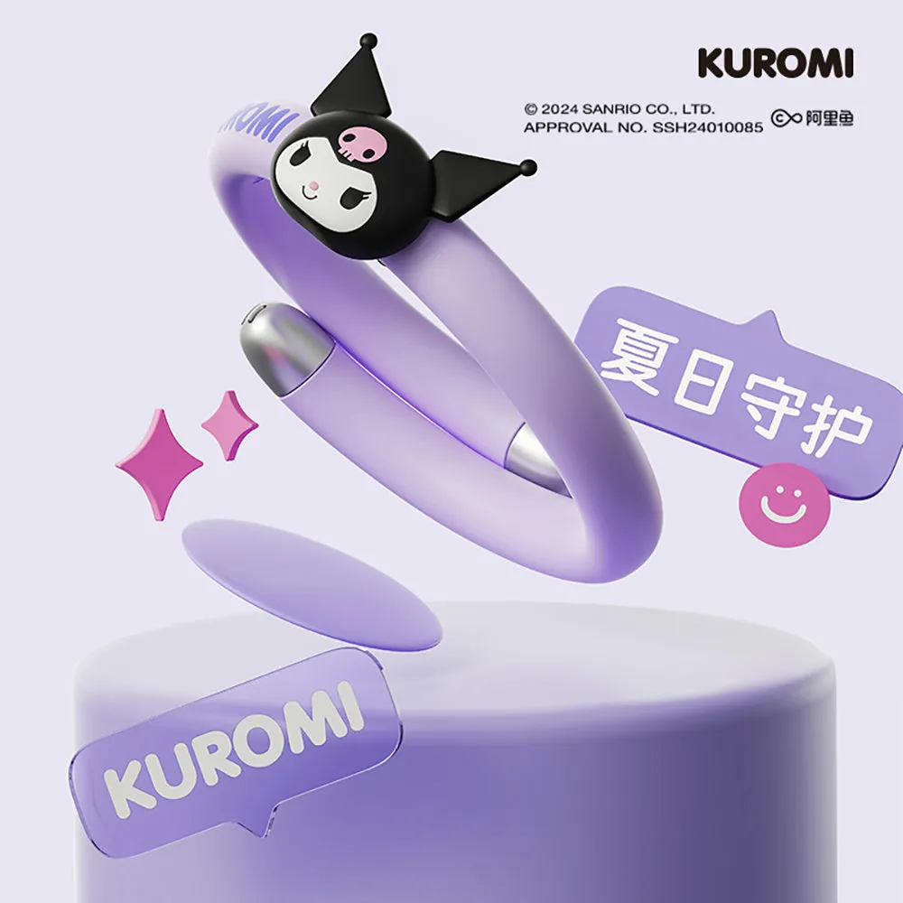 Sanrio Kuromi Mosquito Repellent Essential Oil Bracelet with 6 Oil Sticks