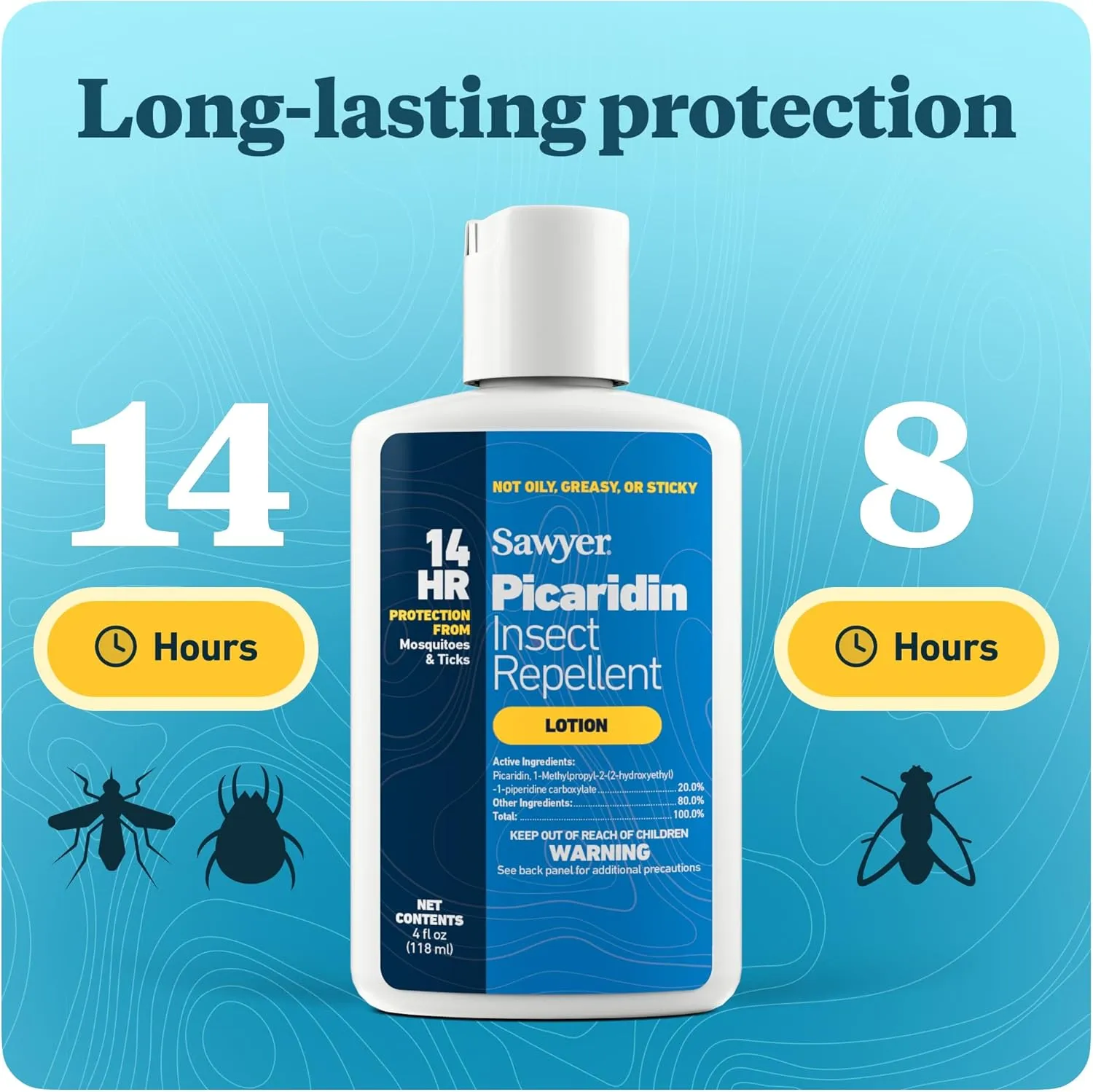 Sawyer Products SP5642 20% Picaridin Insect Repellent, Lotion, 4-Ounce, Twin Pack,White