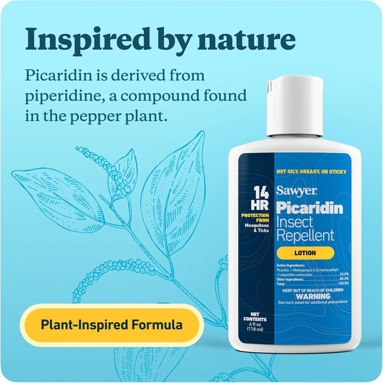 Sawyer Products SP5642 20% Picaridin Insect Repellent, Lotion, 4-Ounce, Twin Pack,White