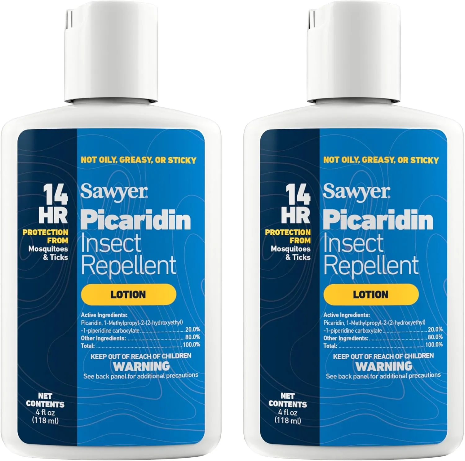 Sawyer Products SP5642 20% Picaridin Insect Repellent, Lotion, 4-Ounce, Twin Pack,White