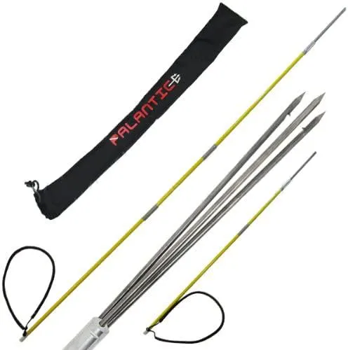Scuba Choice 6' Travel Spearfishing 3-Piece Pole Spear 3 Prong Barb Paralyzer Adjustable to 4' and 5' with Bag