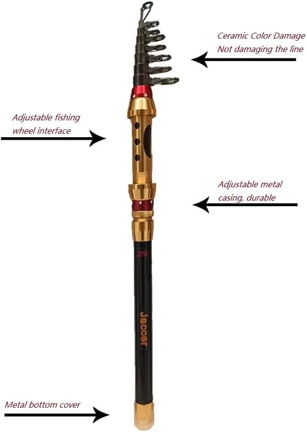 Sea Pole Carbon is Super Light and Hard Fishing Rod Telescopic Fishing sea Rod Short Paragraph Carbon Material Throwing Fishing Rod 1.8m,2.1m,2.4 m,2.7m