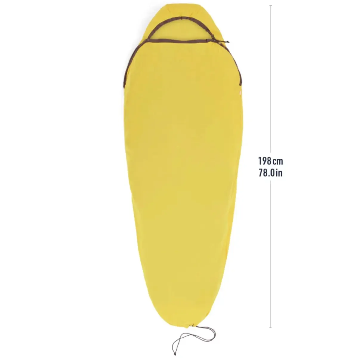 Sea To Summit Reactor Sleeping Bag Liner - Compact Mummy with Drawcord - Yellow