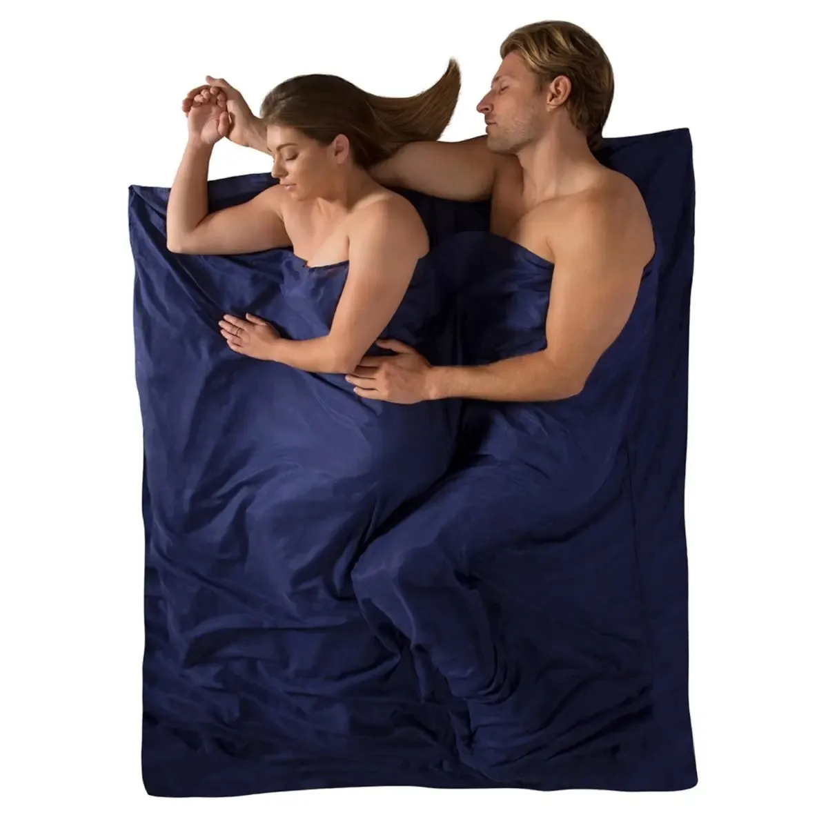 Sea to Summit Silk and Cotton Travel Sleep Liner - Double - Navy