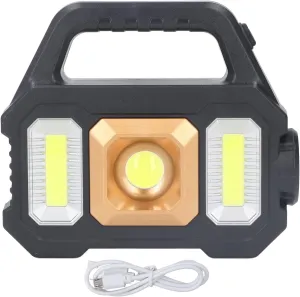 Searchlight LED Front Light COB Side Light 2400LM Handheld USB Charging Solar Spotlight