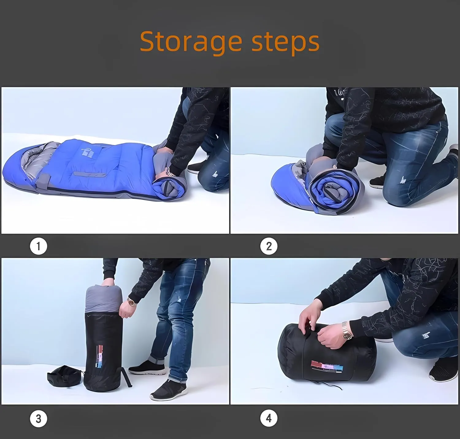 Seasons Outdoor Camping Sleeping Bags Can be Joined Together Sleeping Bags for Adult Thickened Down Sleeping Bags for Cold Protection and Warmth Preservation