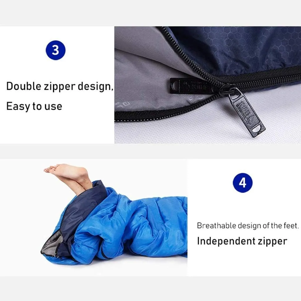Seasons Sleeping Bag, Compact & Lightweight Sleeping Bags for Indoor/Outdoor Sleepover Camping Backpacking Hiking Festival
