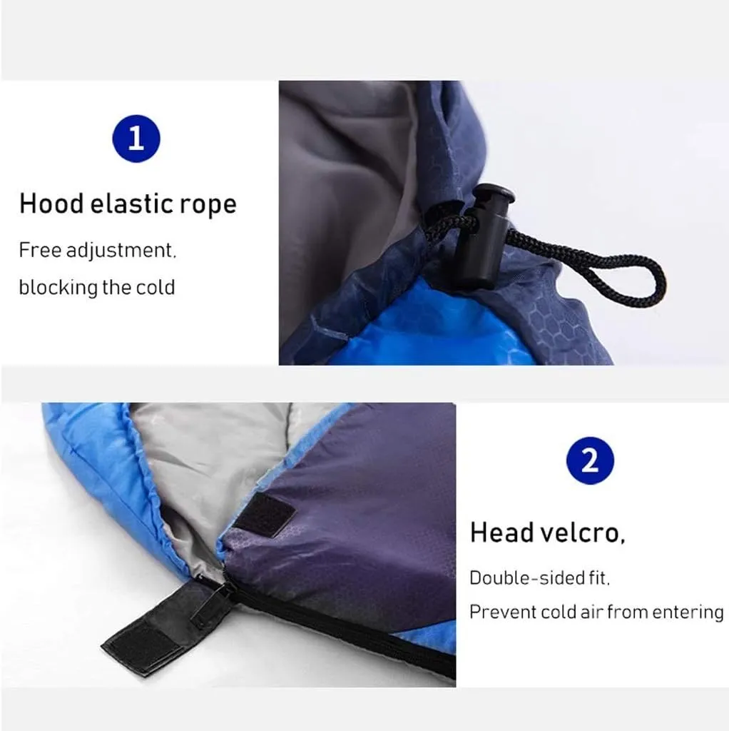 Seasons Sleeping Bag, Compact & Lightweight Sleeping Bags for Indoor/Outdoor Sleepover Camping Backpacking Hiking Festival