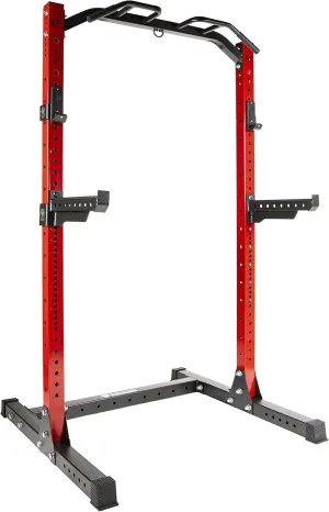 SF-SS1 1,000 Pound Capacity 3” x 3” Power Rack Squat Stand, Includes J-Hooks and Safety Spotter Arms, Optional Conversion Kits