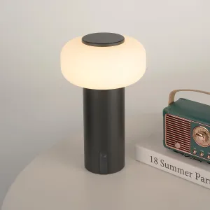 Shower Lamp Waterproof, Outdoor Cordless Table Lamp Rechargeable, Portable Battery Operated Lamp, Touch Dimmable Night Light for Bedroom/Patio/Dinning/Camping (Black)