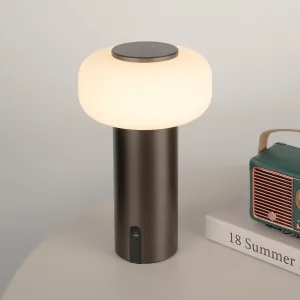 Shower Lamp Waterproof, Outdoor Cordless Table Lamp Rechargeable, Portable Battery Operated Lamp, Touch Dimmable Night Light for Bedroom/Patio/Dinning/Camping (Brown)