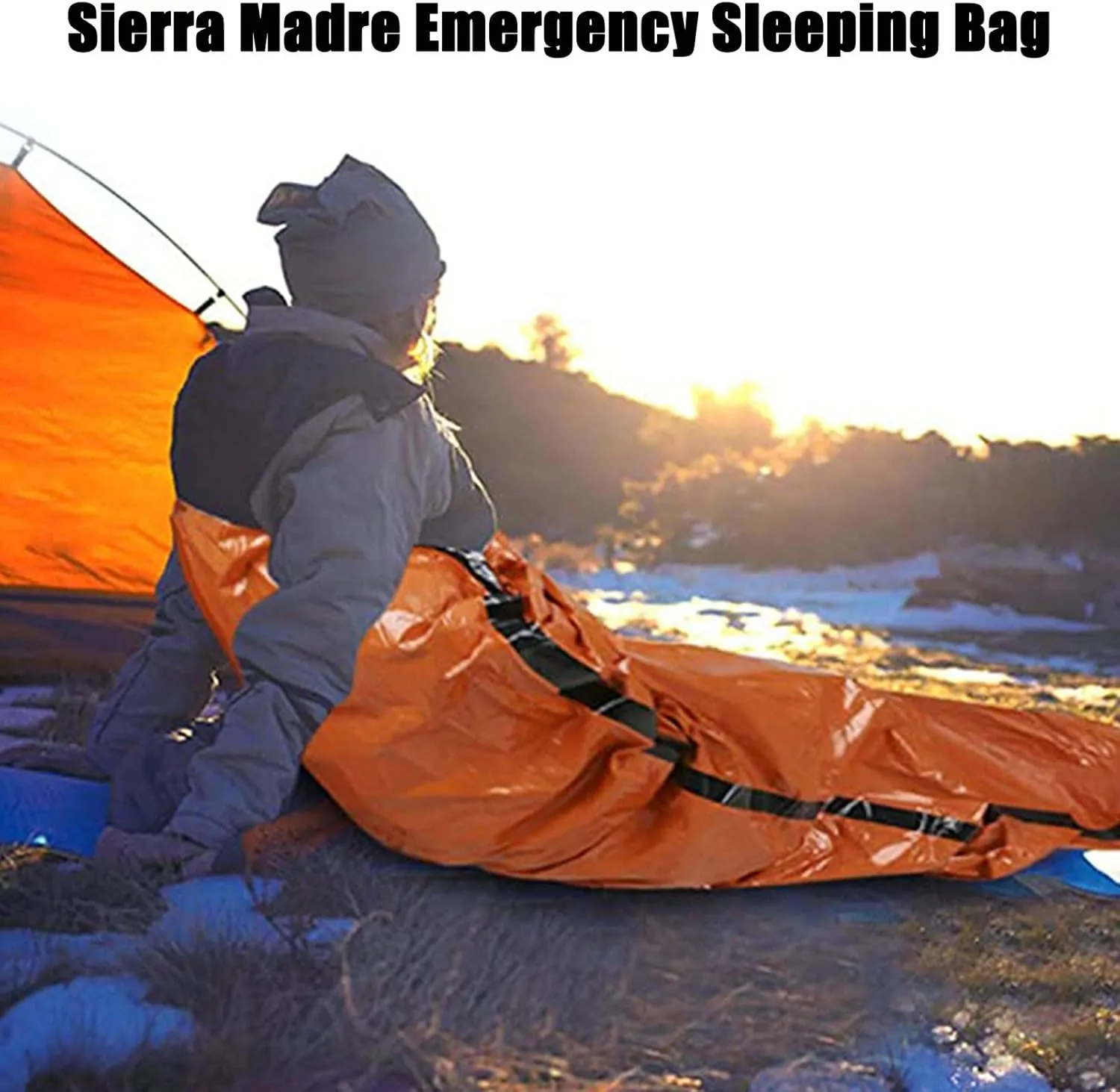Sierra Madre Emergency Sleeping Bag, Sierra Madre Sleeping Bags for Survival, Windproof, Waterproof & Thermal, Portable Thermal Sleeping Bag, for Hiking, Camping, Running, Emergency