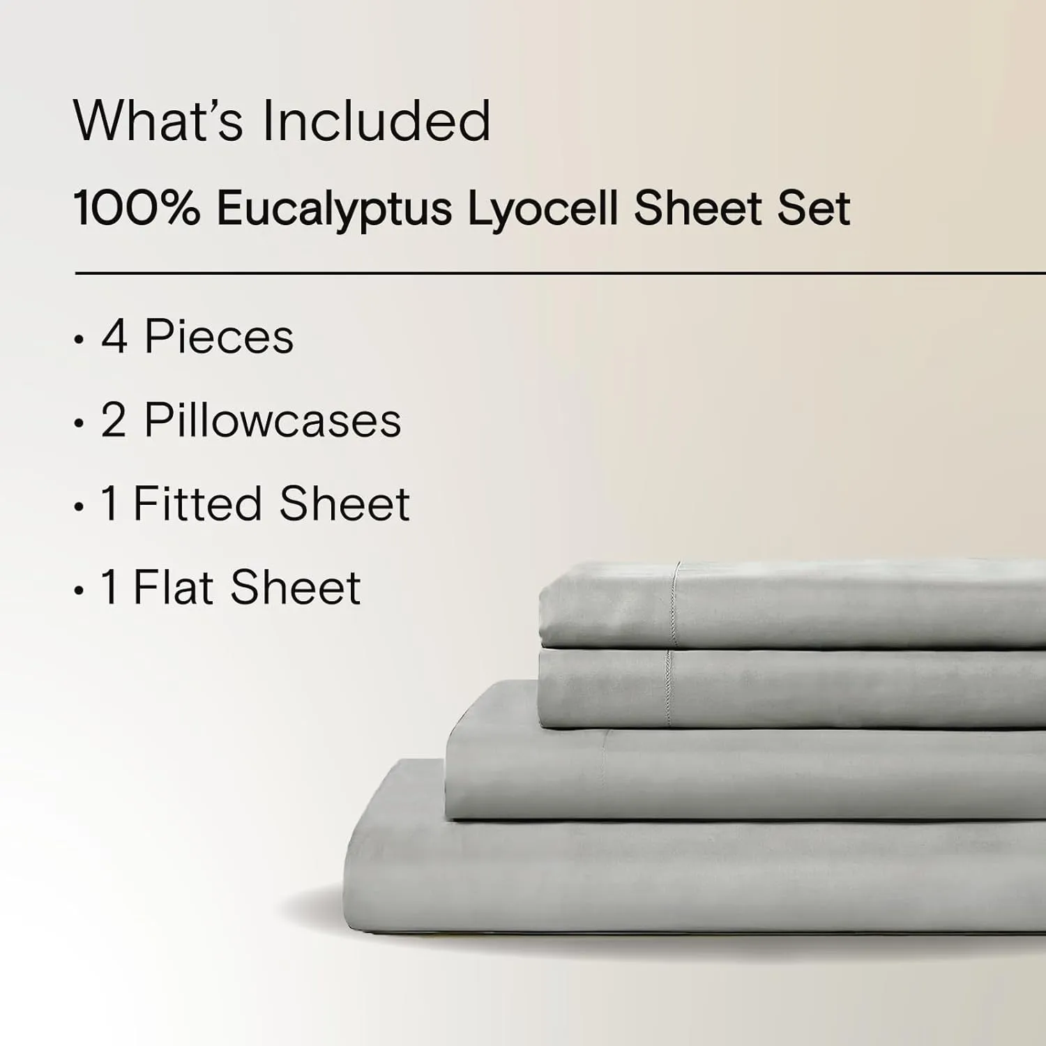 Sijo AiryWeight Tencel Sheet Set, 100% Lyocell Derived from Eucalyptus, Buttery Soft, Architectural Digest 2022 Best Cooling Sheets Winner - 4pc - 2 Pillowcases 1 Fitted 1 Top (Dove, Queen)