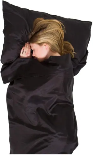Silk Ultimate Sleeping Bag Liner; Black; Rectangular