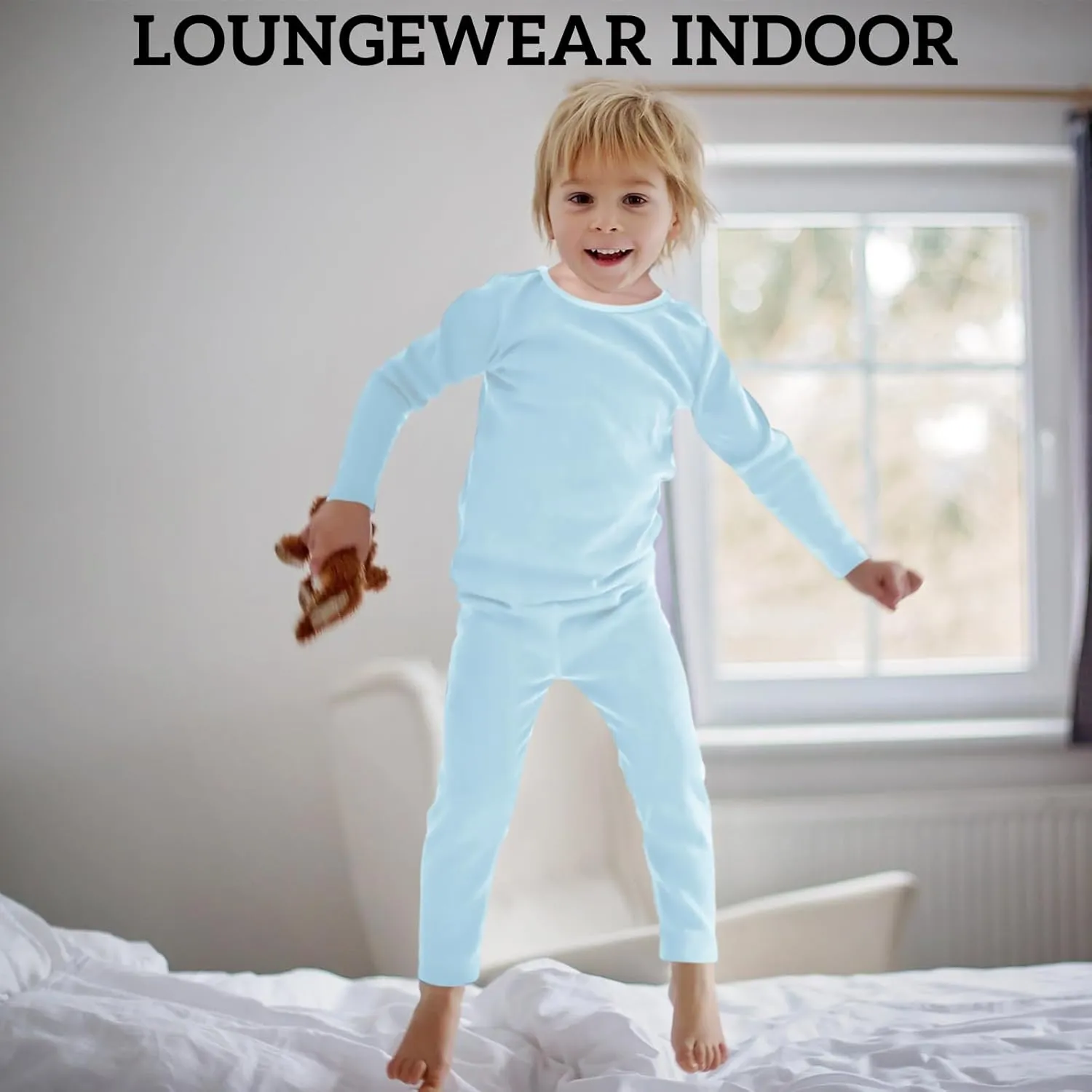 Silkfly 3 Sets 12M-12Y Kid Boys Girls Thermal Underwear Set Fleece Lined Long Winter Johns Base Layer Thermal Top and Bottom