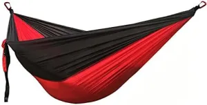 Single & Double Portable Hammock, Hammocks for Trees, with Carabiner and Ropes Folding Comfortable Breathable Durable - for Travel, Beach, Camping, Hiking, Backyard