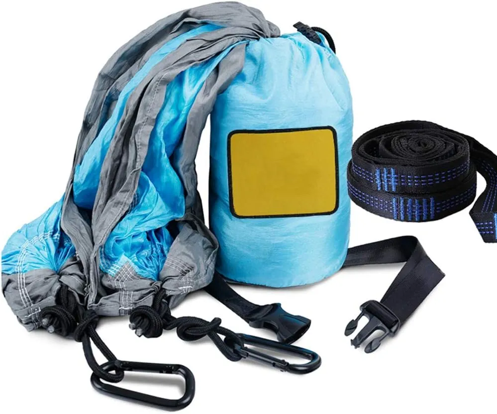 Single Double Hammock Camping Swing Adult Outdoor Backpacking Travel Survival Hunting Sleeping Bed Portable with 2 Straps 2 Carabiner, 300cm×200cm