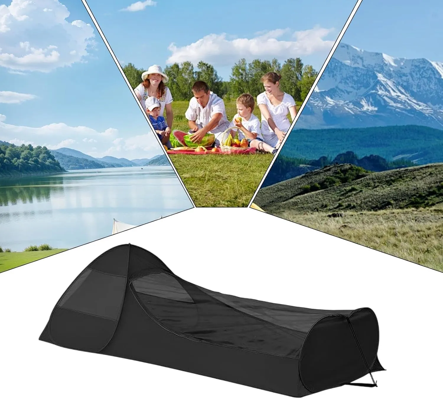 Single Person Pop Up Tent - Lightweight Camping Tent, Easy Setup Backpacking | Portable Outdoor Shelter, Waterproof Travel Hiking, Compact Camping Gear, Instant Setup for Backpackers